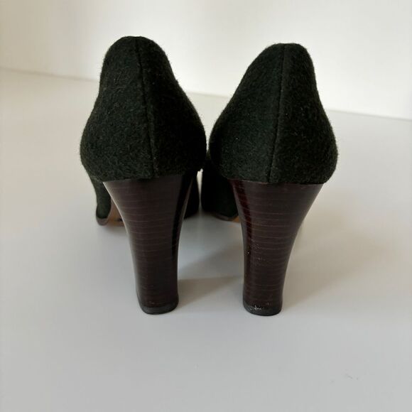 Dolce & Gabbana Green Wool Loafer Heels w/Toggle Buttons Sz 40 - Picture 6 of 10